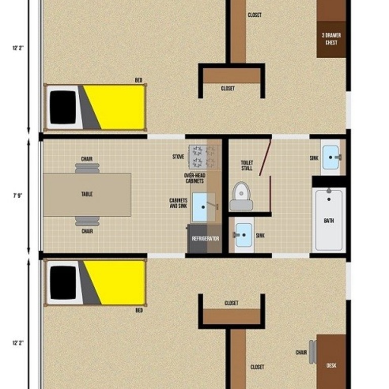 Mayflower Single Room Floor Plan