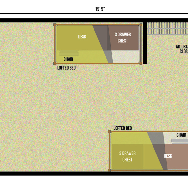 Petersen Double Room Floor Plan