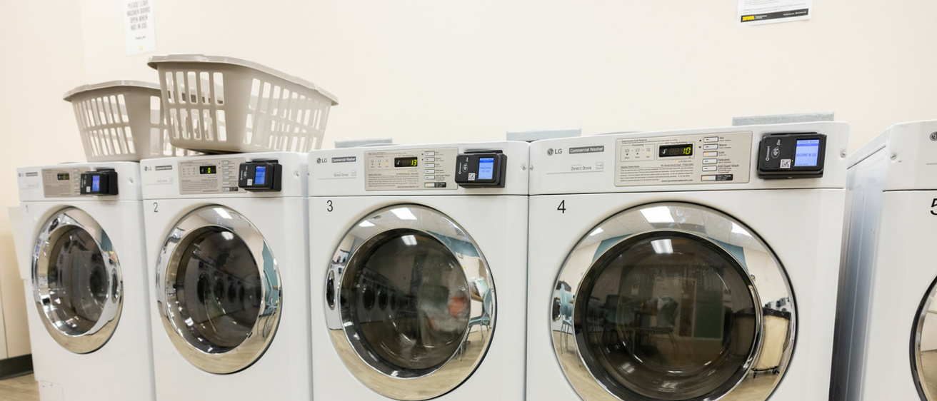 washing machines in the residence halls